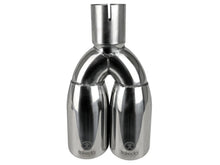 Load image into Gallery viewer, Takeda 304 Stainless Steel Clamp-on Exhaust Tip Polished 2-1/2ininlet x 3-1/2in Outlet X 12in L (49T25374-P121)