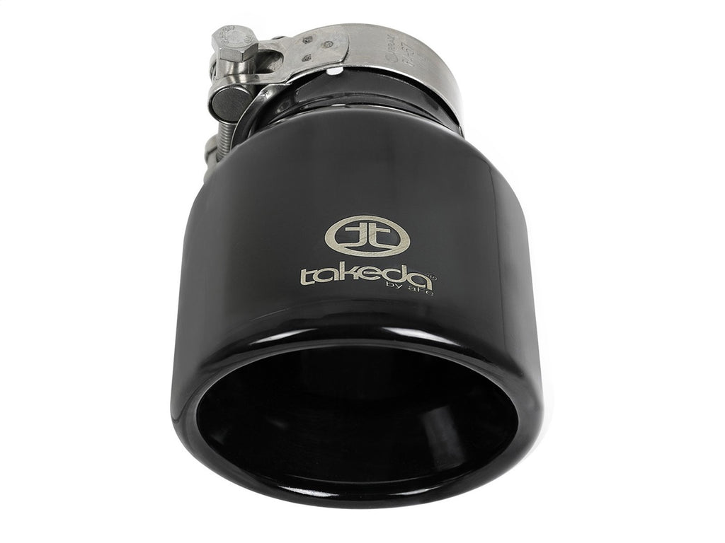 Takeda Universal Exhaust Tip 2-1/2 IN Inlet x 4 IN Outlet x 6 IN L- Black (49T25404-B061)
