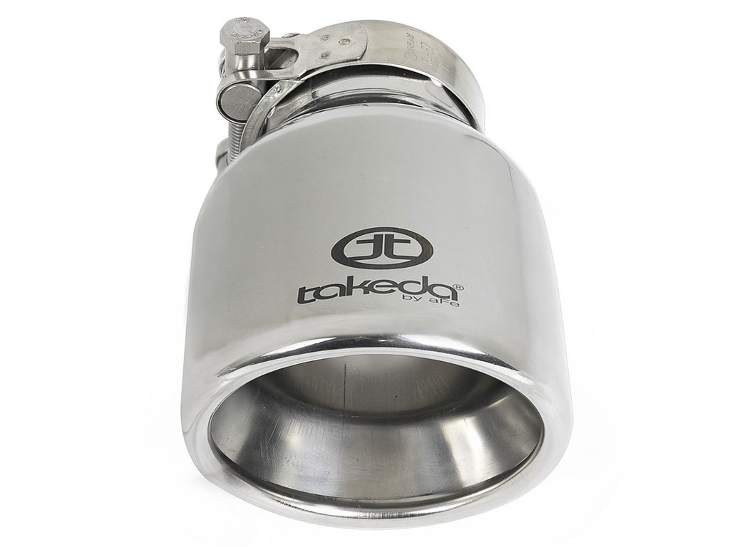Takeda Universal Exhaust Tip 2-1/2 IN Inlet x 4 IN Outlet x 6 IN L- Polished (49T25404-P061)