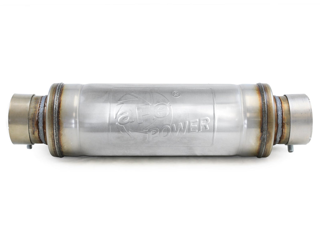 aFe Power MACH Force-Xp Muffler 3 IN ID Center/Center x 5 IN Dia. x 19 IN Overall Length - Round Body (49M30059)