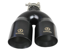 Load image into Gallery viewer, Takeda 2.5in 304 Stainless Steel Clamp-on Exhaust Tip Passenger Side 2.5in Inlet 4inDual - Black (49T25484-B121)