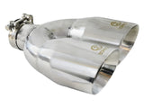Takeda 2.5in 304 Stainless Steel Clamp-on Tip Passenger Side 2.5in Inlet 4inDual - Polished (49T25484-P121)