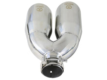 Load image into Gallery viewer, Takeda 2.5in 304 Stainless Steel Clamp-on Tip Passenger Side 2.5in Inlet 4inDual - Polished (49T25484-P121)