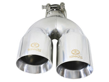 Load image into Gallery viewer, Takeda 2.5in 304 Stainless Steel Clamp-on Exhaust Tip Drivers Side 2.5in Inlet 4inDual- Polished (49T25484-P122)