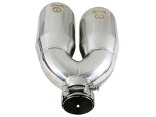 Load image into Gallery viewer, Takeda 2.5in 304 Stainless Steel Clamp-on Exhaust Tip Drivers Side 2.5in Inlet 4inDual- Polished (49T25484-P122)