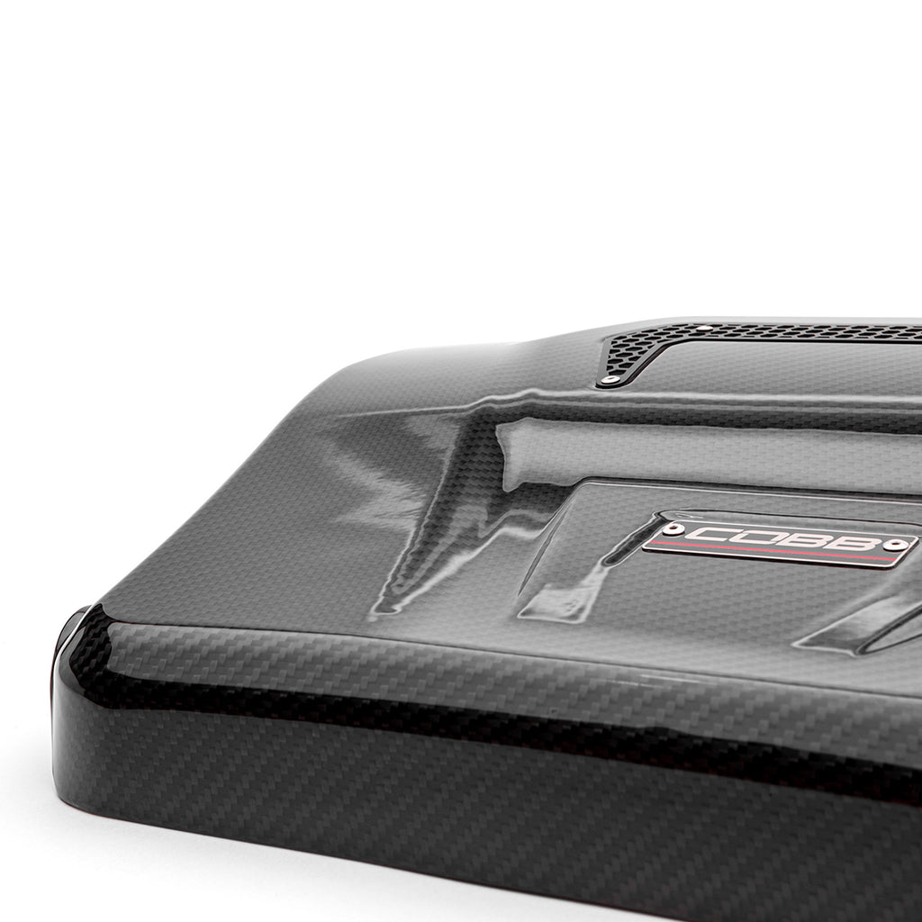 COBB Redline Carbon Fiber Engine Cover for Volkswagen (Mk7) Golf, (Mk7/Mk7.5/Mk8) GTI, Golf R, (A7) Jetta GLI and Audi (8V) A3/S3 (4V2600)