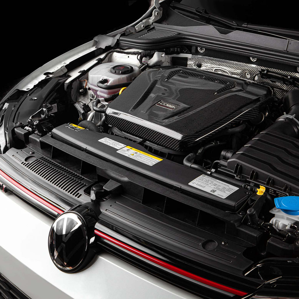 COBB Redline Carbon Fiber Engine Cover for Volkswagen (Mk7) Golf, (Mk7/Mk7.5/Mk8) GTI, Golf R, (A7) Jetta GLI and Audi (8V) A3/S3 (4V2600)