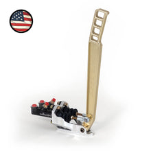 Load image into Gallery viewer, Nameless Performance Hydraulic Handbrake - Dual Master Cylinders - Long (18") Gold Handle (NPHBDUAL-18-GOL)