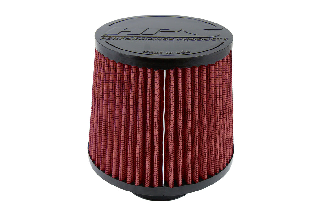 HPS Performance Air Filter, 2-3/4" ID, 6" Element Length, 7-3/4" Overall Length (HPS-4275-RED)