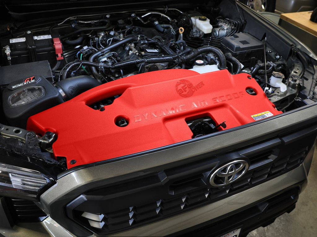aFe Power Red Edition Dynamic Air Scoop XL for Intake Kits 50-70119D and 50-70119R (50-70119AR)