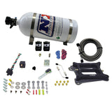 Nitrous Express 4150 4-BBL/Gasoline Nitrous Kit (100-500HP) w/10lb Bottle (50040-10)