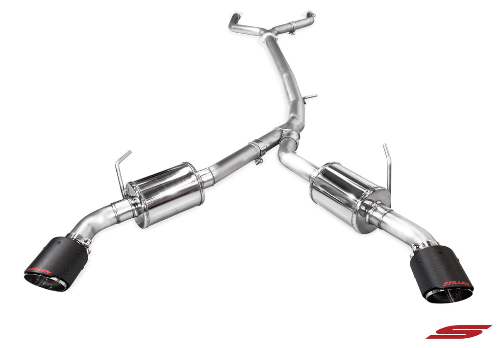 Infiniti Q50 3.0t Cat Back Exhaust w/ Carbon Fiber Tips For 16-21 Infiniti Q50 3.0t Stillen