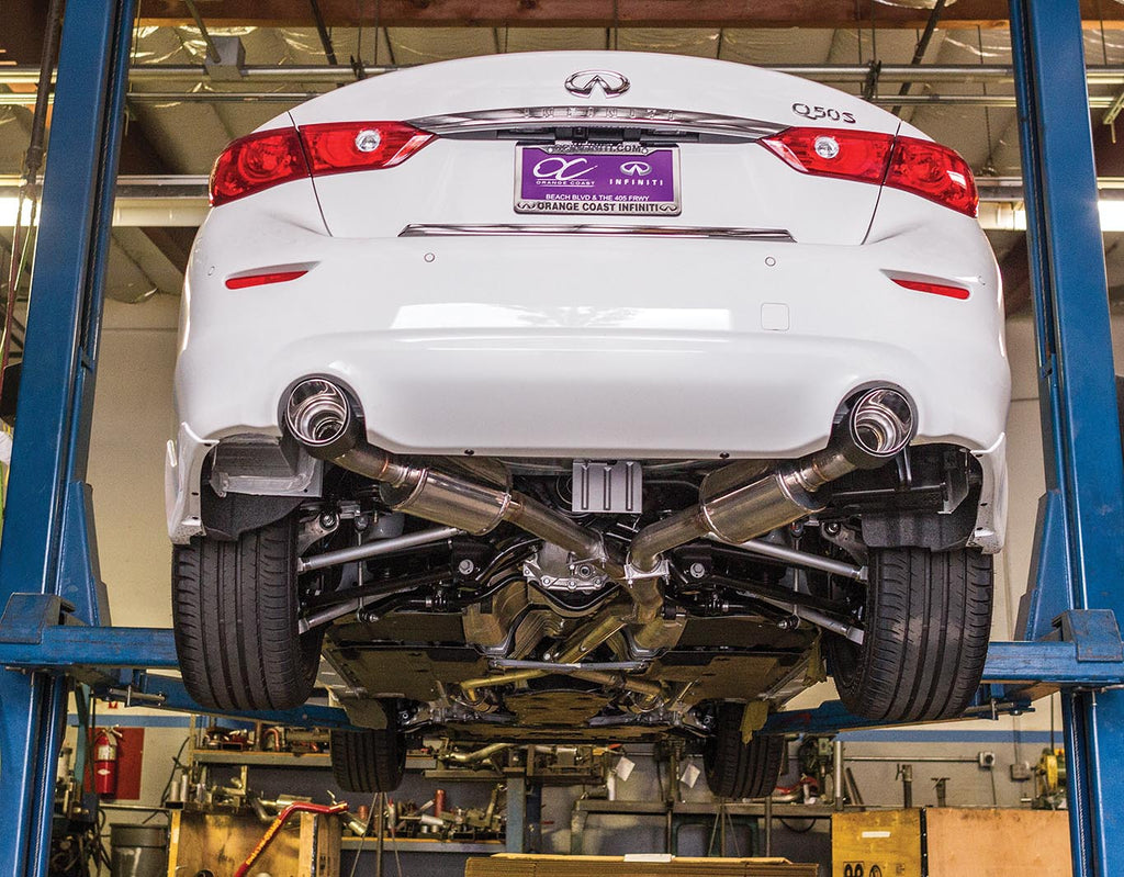 Infiniti Q50 3.0t Cat Back Exhaust w/ Carbon Fiber Tips For 16-21 Infiniti Q50 3.0t Stillen