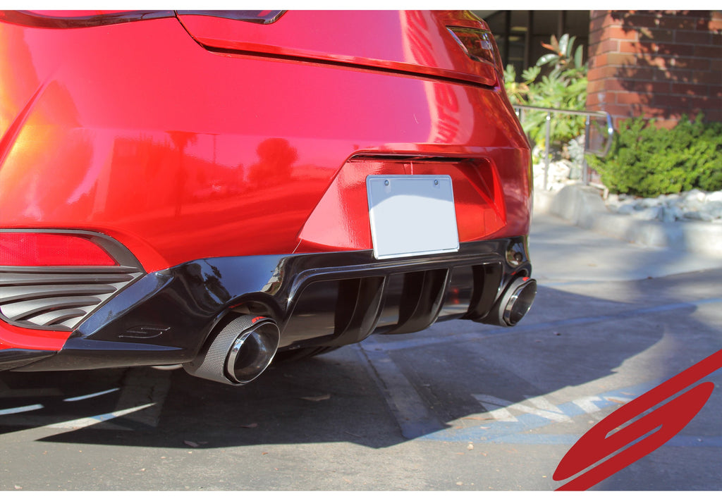 Infiniti Q60 3.0t Cat-Back Exhaust System Carbon Tips 17-21 Infiniti Q60 3.0t Stillen