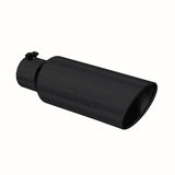 MBRP Exhaust Tip. 6in. O.D. Rolled end. 4in. let 18in. length. BLK (T5130BLK)