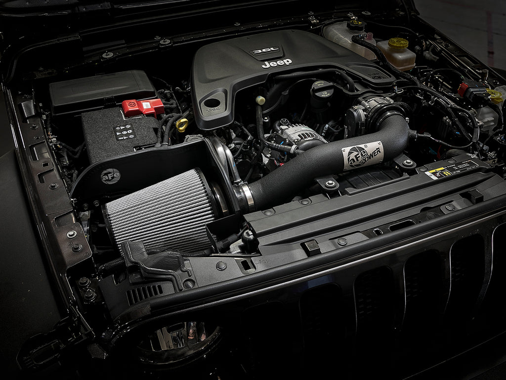 aFe Power Magnum FORCE Stage-2 XP Pro DRY S Cold Air Intake System 2018+ Jeep Wrangler (JL) V6 3.6L (51-13002-B)