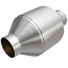 Load image into Gallery viewer, MagnaFlow Conv Univ 2.5in Inlet/Outlet Center/Center Round 3in Body L x 5in W x 8.75in Overall L (51656)