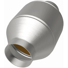 Load image into Gallery viewer, MagnaFlow Conv Univ 2.5in Inlet/Outlet Center/Center Round 3in Body L x 5in W x 8.75in Overall L (51656)