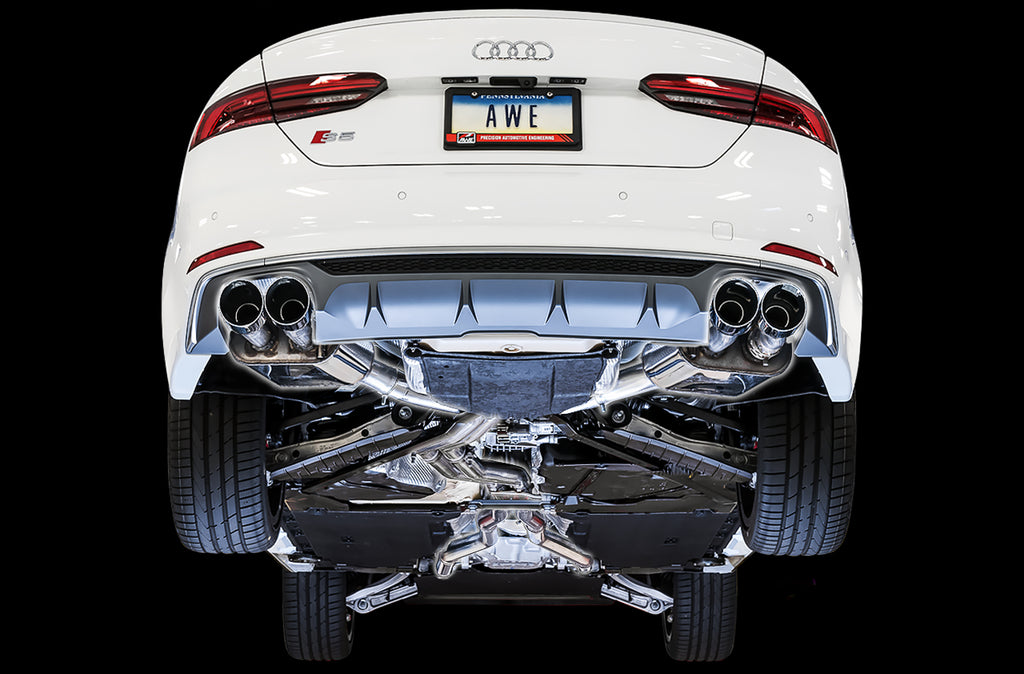 AWE Tuning Audi B9 S5 Coupe SwitchPath Exhaust w/ Chrome Silver Tips (102mm) (3025-42038)