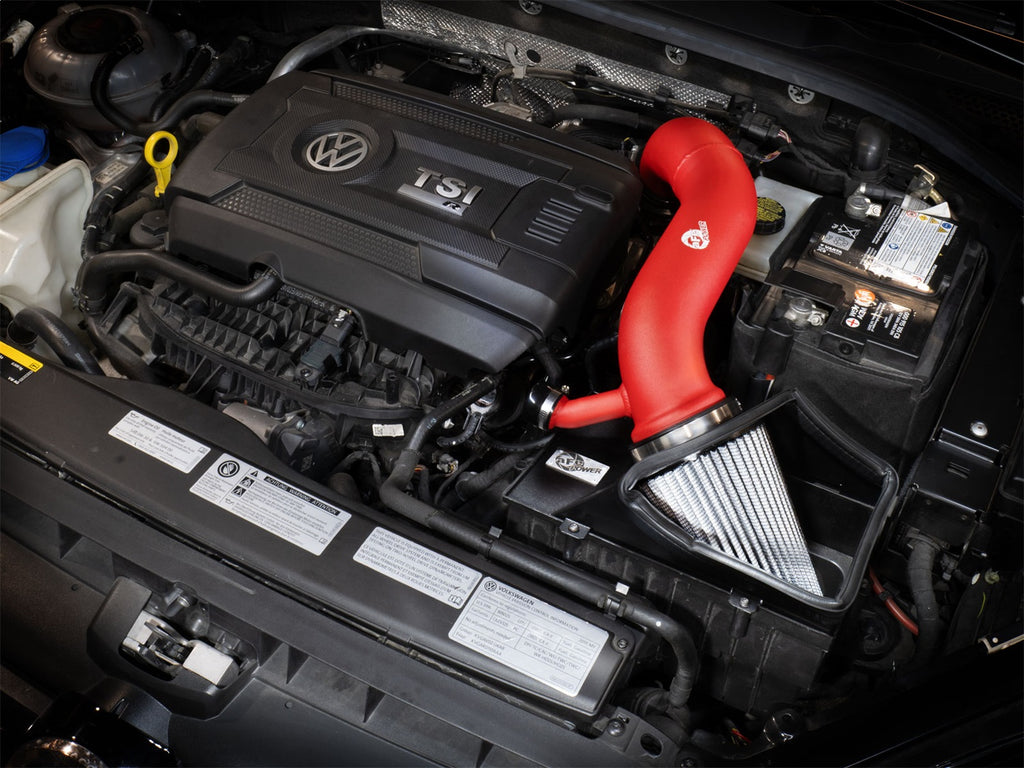aFe Power Rapid 15-21 VW GTI L4 2.0L Induction Red Edition Cold Air Intake System w/ Pro DRY S Filter (52-10020DR)