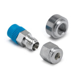 AutoMeter 3/16in Compression - 1/8in NPT Connector Fitting and Mating 1/8in NPT Weld Fitting (5255)