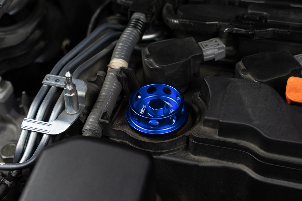 HPS Performance Anodized Billet Aluminum Engine Oil Cap Blue (5269-104BL)