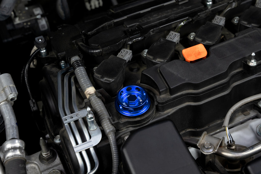 HPS Performance Anodized Billet Aluminum Engine Oil Cap Blue (5269-104BL)