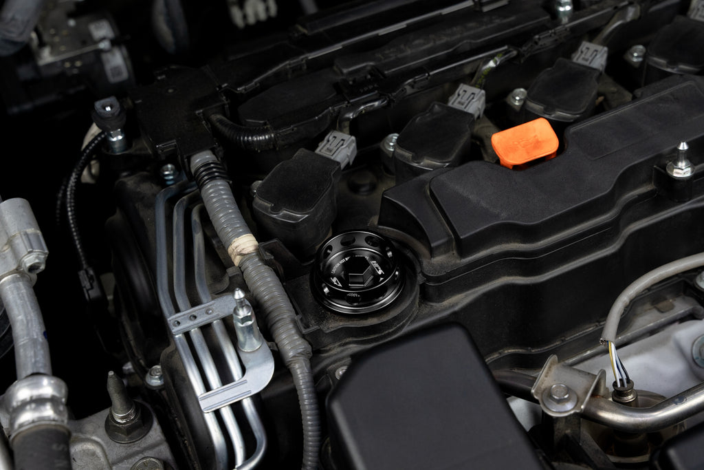 HPS Performance Anodized Billet Aluminum Engine Oil Cap Black (5269-104WB)