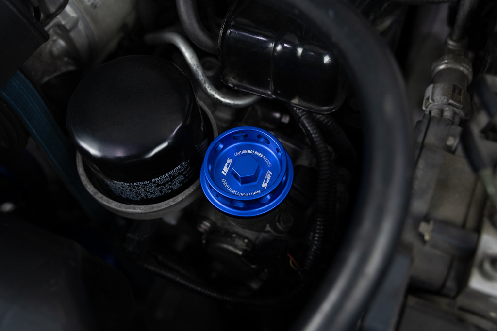 HPS Performance Anodized Billet Aluminum Engine Oil Cap Blue (5269-106BL)