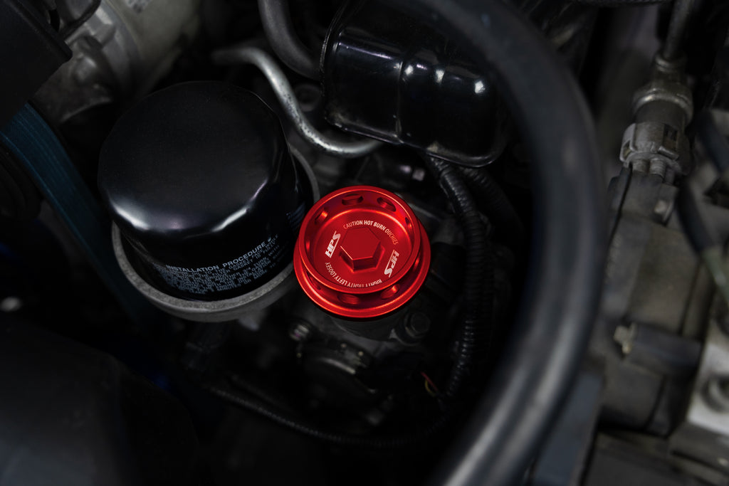HPS Performance Anodized Billet Aluminum Engine Oil Cap Red (5269-106R)