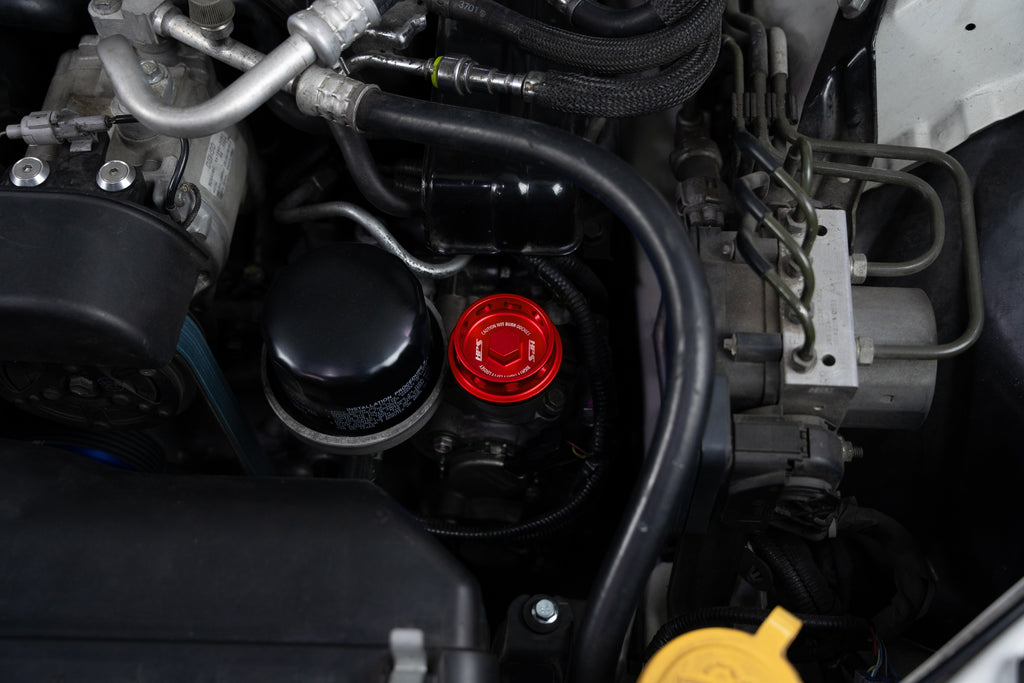 HPS Performance Anodized Billet Aluminum Engine Oil Cap Red (5269-106R)