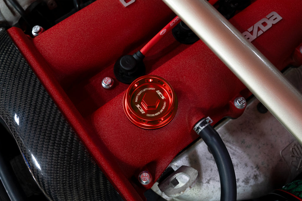 HPS Performance Anodized Billet Aluminum Engine Oil Cap Red (5269-107R)