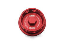 Load image into Gallery viewer, HPS Performance Anodized billet aluminum oil cap, M32x3.5, 14mm tall thread, 35mm total height (5269-108R)