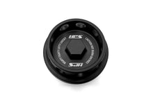 Load image into Gallery viewer, HPS Performance Anodized billet aluminum oil cap, M32x3.5, 14mm tall thread, 35mm total height (5269-108WB)