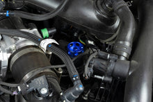 Load image into Gallery viewer, HPS Performance Anodized billet aluminum twist-lock oil cap, 38mm top diameter, 38mm height (5269-110BL)