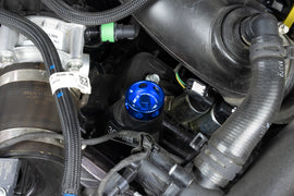 HPS Performance Anodized billet aluminum twist-lock oil cap, 38mm top diameter, 38mm height (5269-110BL)