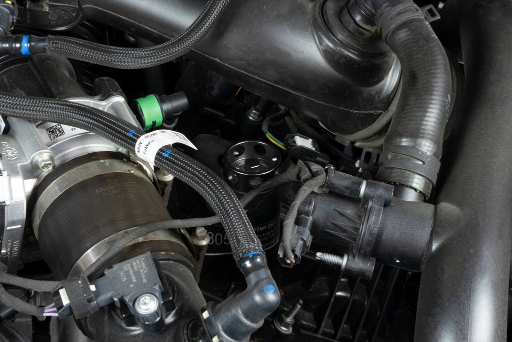 HPS Performance Anodized billet aluminum twist-lock oil cap, 38mm top diameter, 38mm height (5269-110WB)