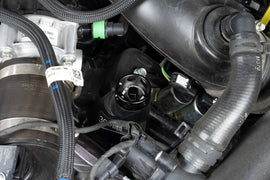 HPS Performance Anodized billet aluminum twist-lock oil cap, 38mm top diameter, 38mm height (5269-110WB)