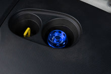 Load image into Gallery viewer, HPS Performance Anodized billet aluminum twist-lock oil cap, 56mm top diameter, 38mm height (5269-111BL)