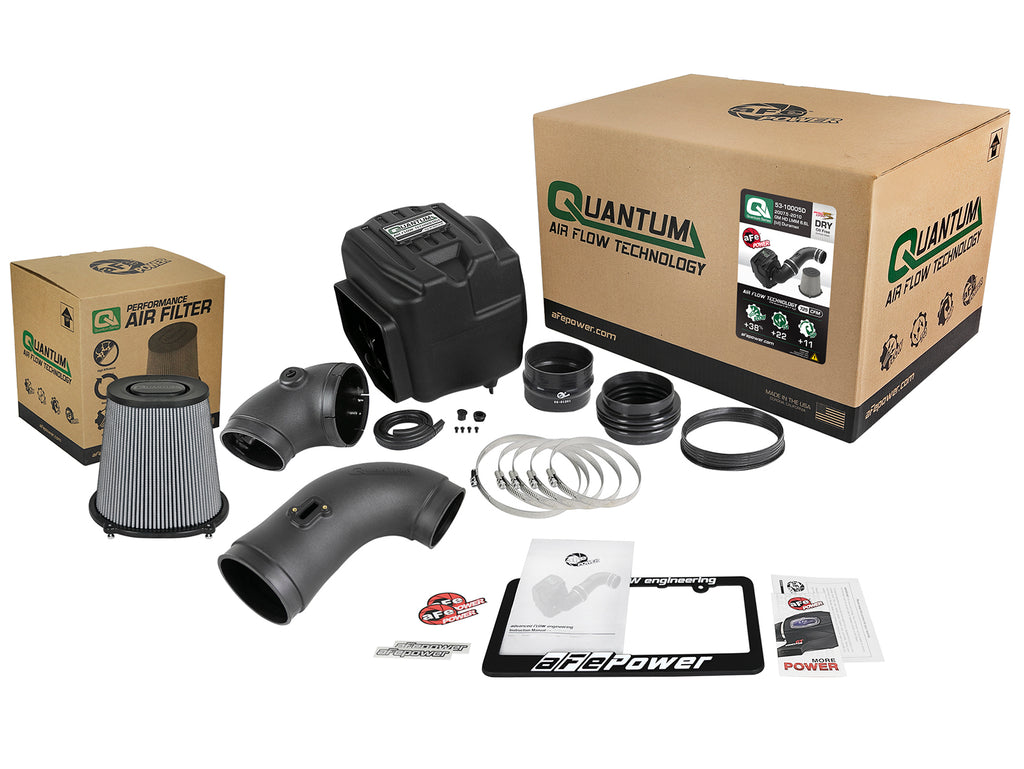 aFe Power Quantum Pro DRY S Cold Air Intake System 08-10 GM/Chevy Duramax V8-6.6L LMM - Dry (53-10005D)