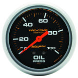 AutoMeter Liquid Filled Mechanical 66.7mm 0-100 PSI Oil Pressure Gauge (5421)