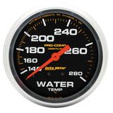 AutoMeter Liquid Filled Mechanical 2-5/8in 140-280 deg F Water Termperature Gauge Includes 6 (5431)