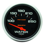 AutoMeter Pro-Comp 2 5/8in 100-250 Deg F Short Sweep Electric Water Temp Gauge (5437)