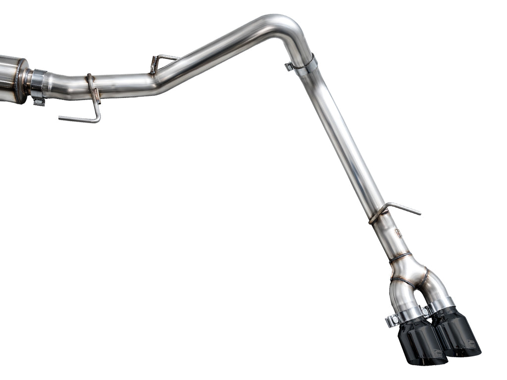 AWE Tuning 0FG Exhaust for 3rd Gen Toyota Tundra - Dual Diamond Black Tips (3015-33063)