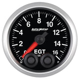 AutoMeter Elite 52mm 0-1600F EGT Peak and Warn w/ Electronic Control Gauge (5646)