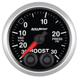 AutoMeter Elite 52mm 30 In Hg/30 PSI Vacuum/Boost Peak and Warn Gauge w/ Electonic Control (5677)