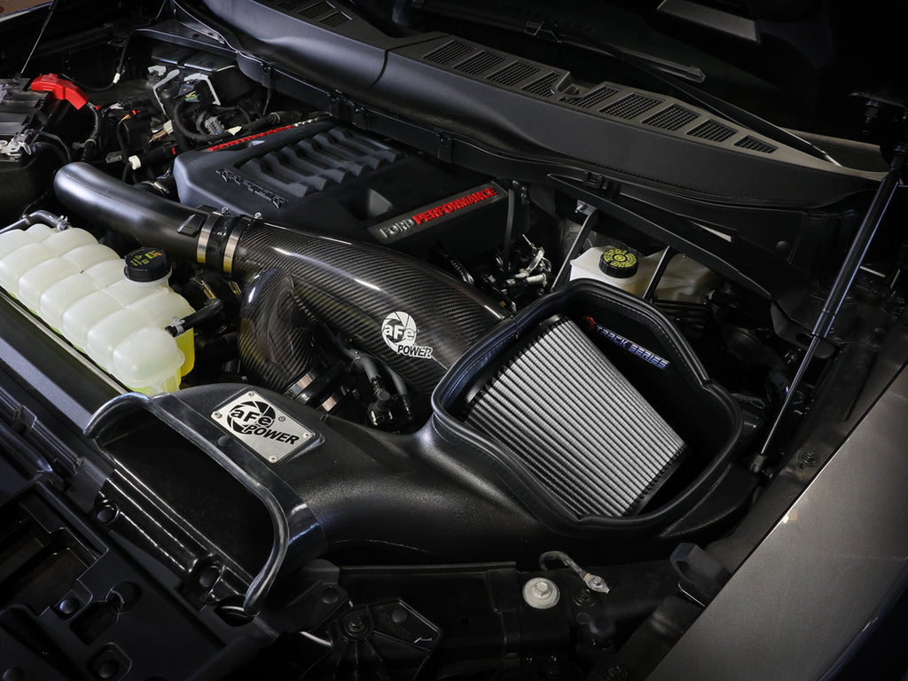 aFe Power 21-24 Ford F150 Raptor Track Series Carbon Fiber Cold Air Intake System w/ Pro DRY S Filter (57-10031D)