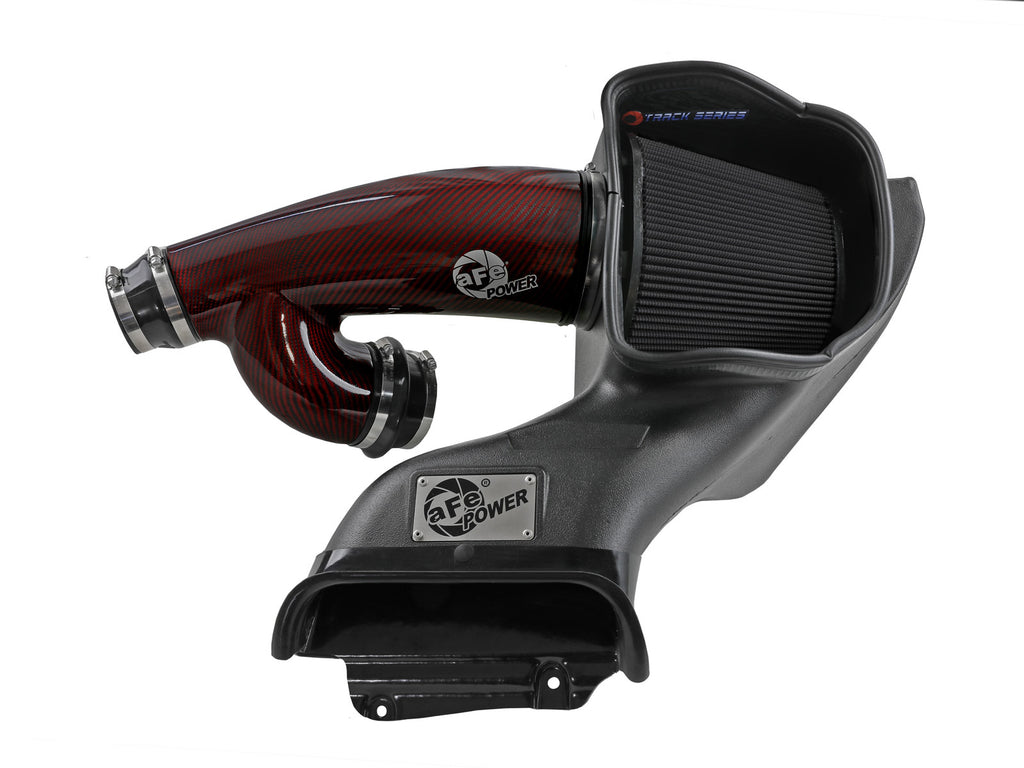 aFe Power 17-24 Ford F-150 Track Series Red Kevlar Carbon Fiber C/A Intake System w/Black Pro 5R Filter (57-10031KR)