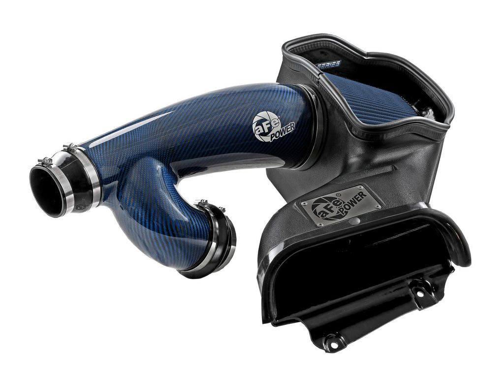 aFe Power 17-24 Ford F-150 Track Series Blue Kevlar Carbon Fiber C/A Intake System w/Black Pro 5R Filter (57-10031RL)