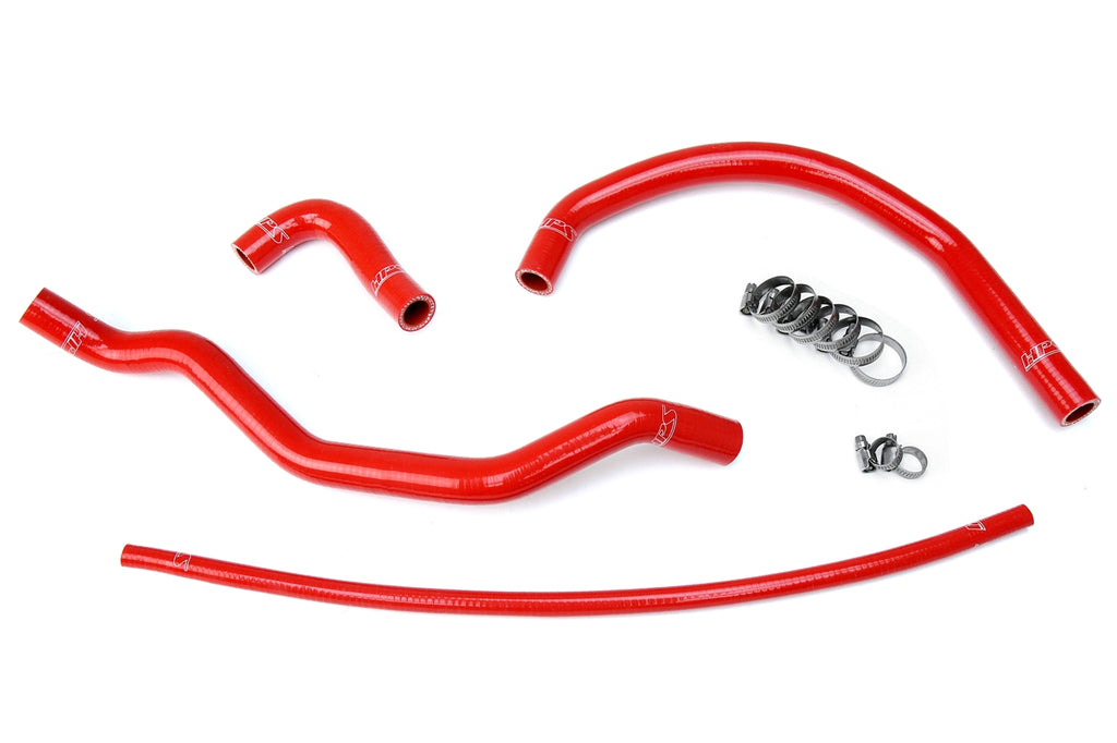 HPS Performance High Temp 3-ply Reinforced Silicone,Replace OEM Rubber Radiator Coolant Hoses (57-1348-RED)